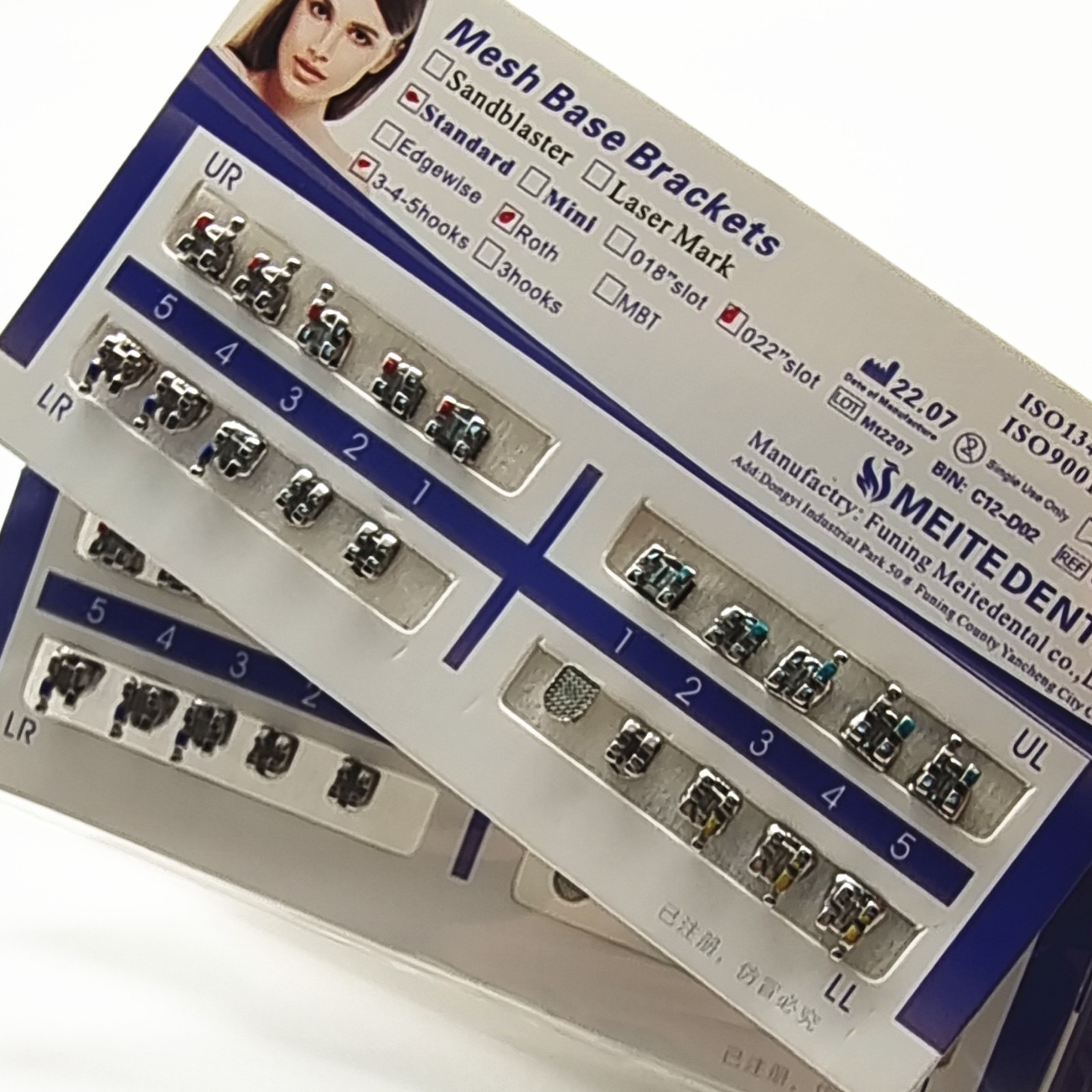 50Packs Orthodontic Dental Brackets Braces Mini Standard Roth MBT.022/.018 Hooks