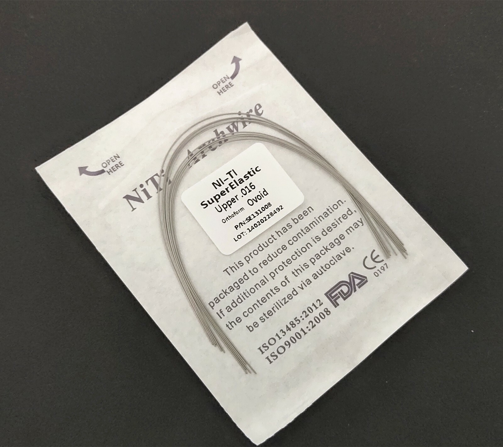 5 Packs Dental Orthodontic Round Super Elastic Niti Arch Wires Bows Ovoid Form