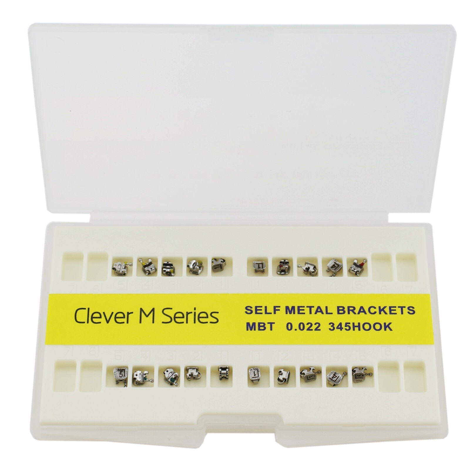 Dental Empower Cear Metal Self Ligating Brackets Orthodontic Braces Roth MBT 022