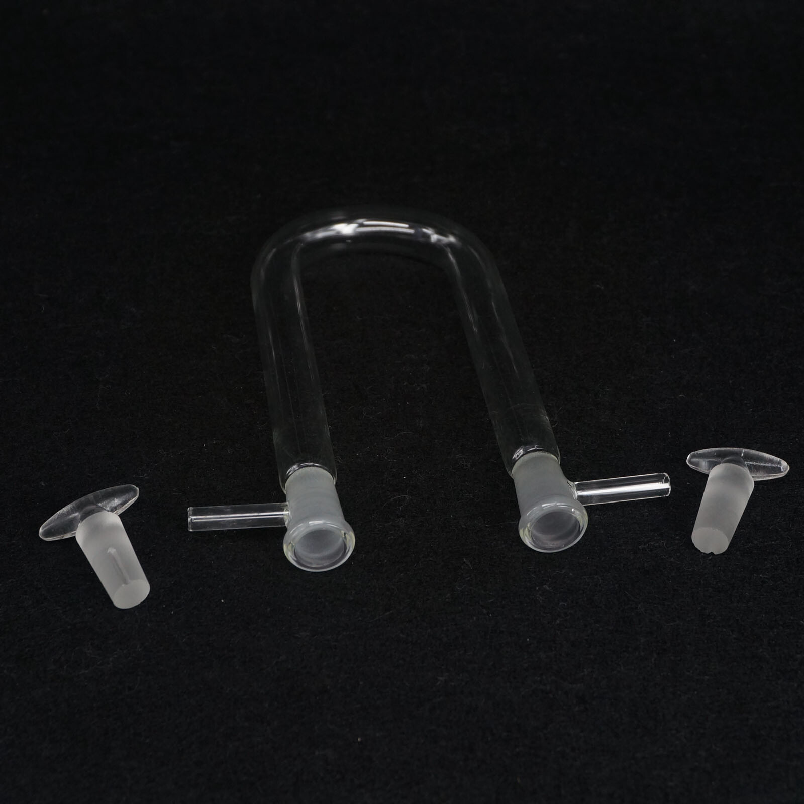 O.D 13/15/18/20mm Drying Glass Tube Adapter U shape With Stopper Side Arm Lab
