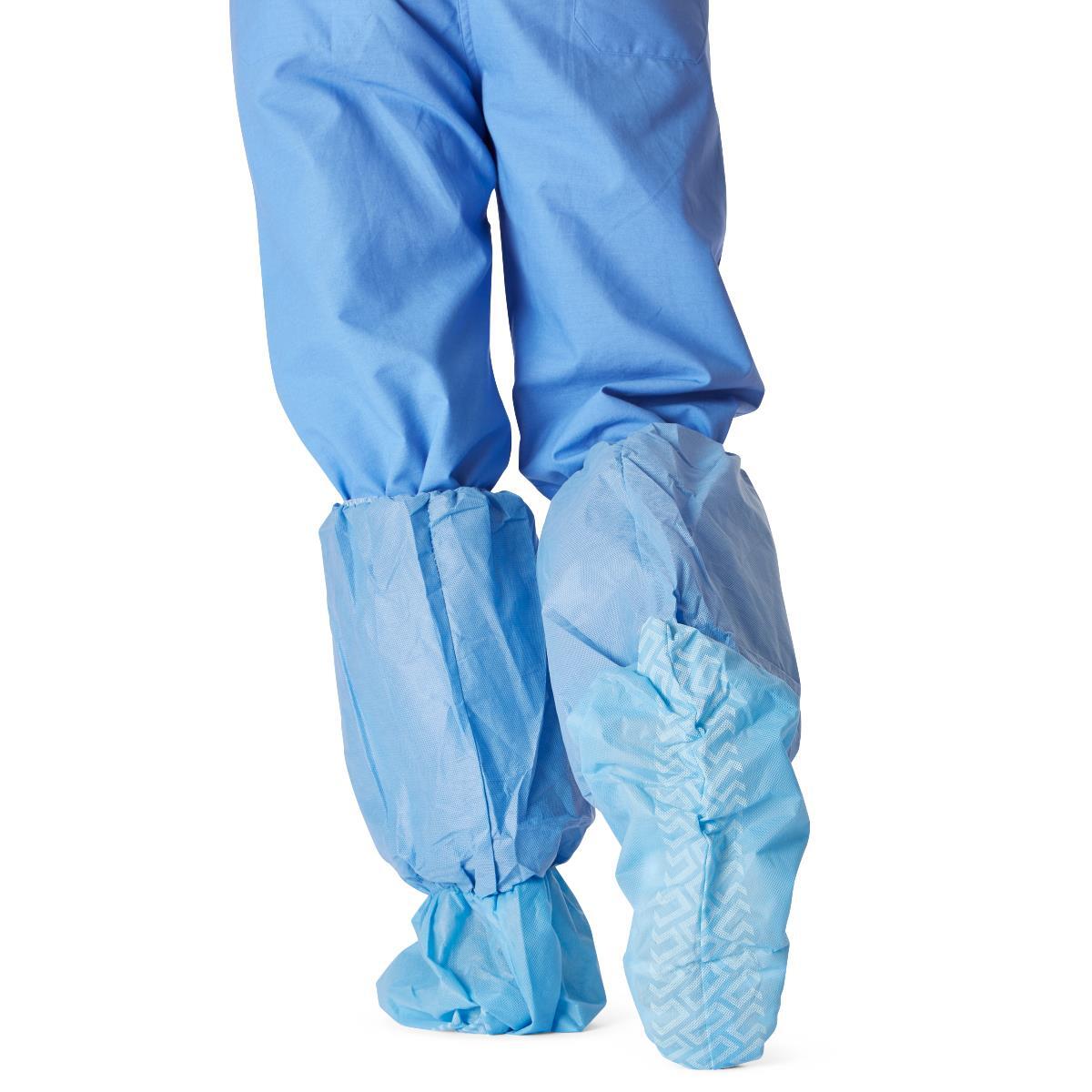 Nonskid Multilayer Poly Boot Covers Blue, Size XL Up to Men’s Size 15, 50/BX
