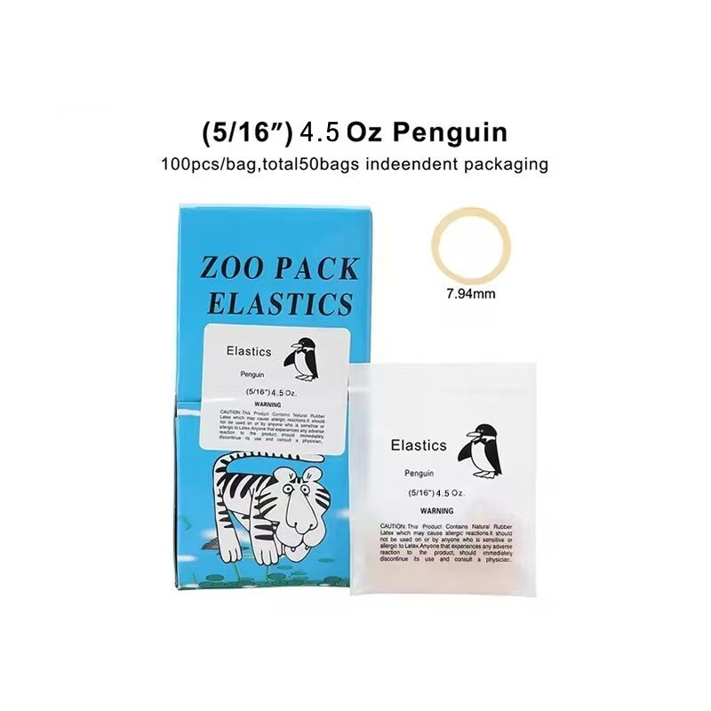 5Pcs Dental Ortho Elastics Rubber Bands Latex Braces 3.5oz 1/8 5000Pcs/Box