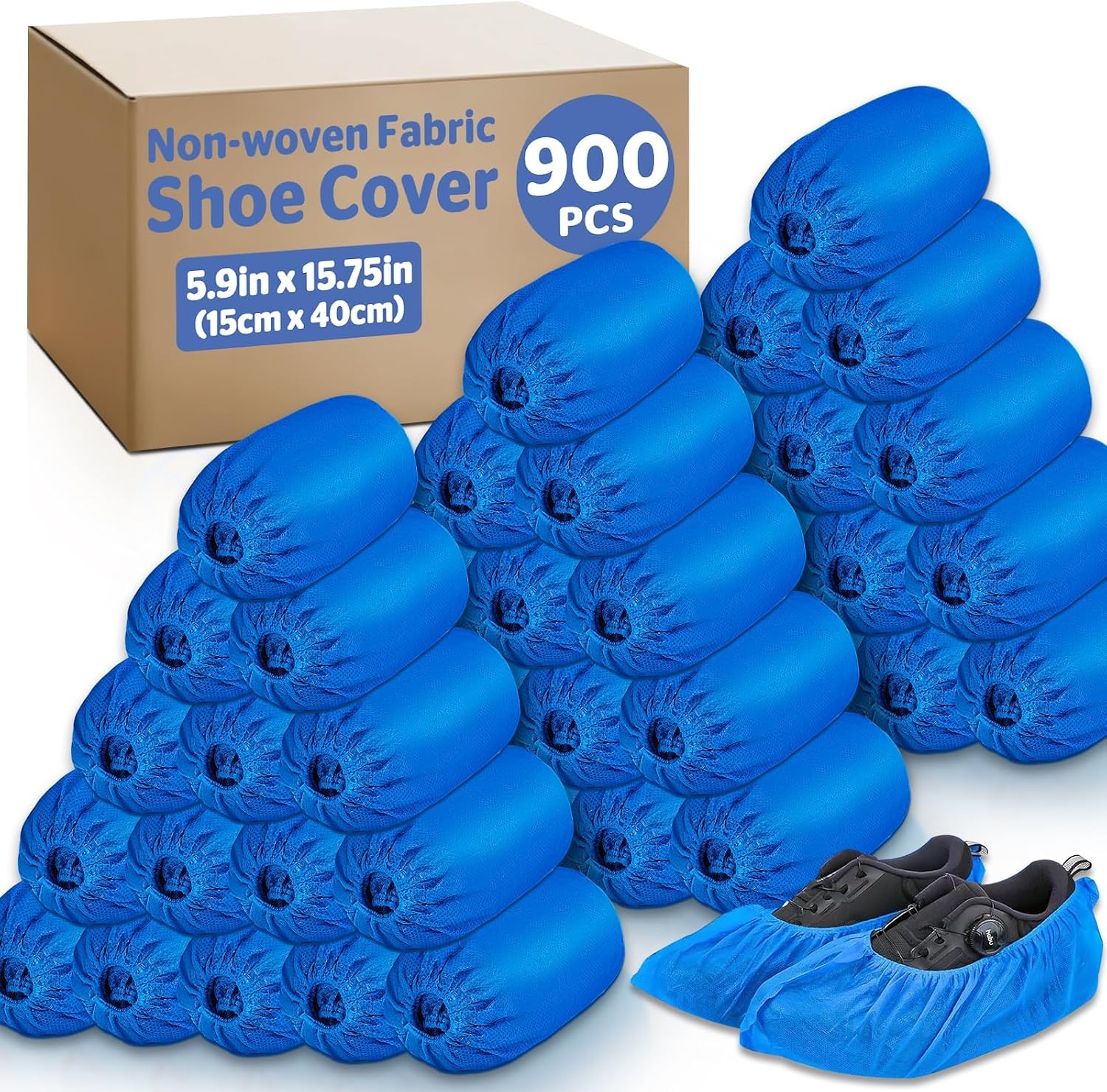 900 Pack 450 Pairs Shoe Covers Disposable Non-woven Fabric Shoes Covers Indoor