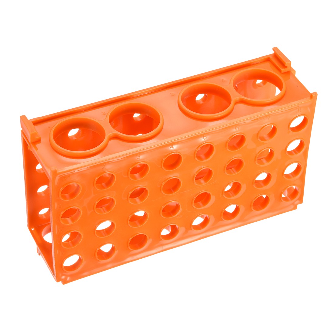 4 Way Tube Rack Polypropylene 80-Well Orange for 0.5ml 1.8ml, 10ml, 15ml, 50ml