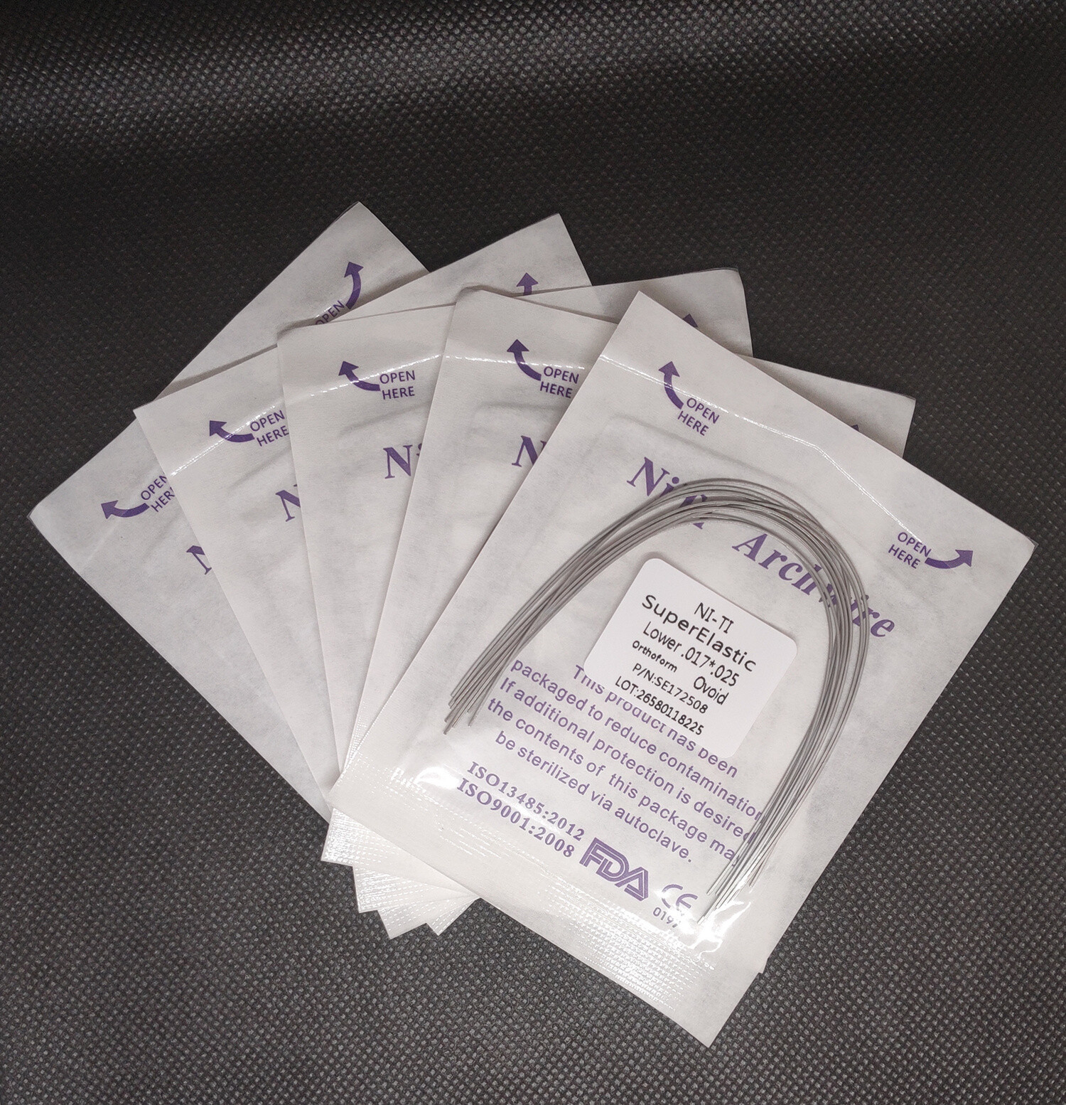10 Packs Dental Orthodontic Super Elastic NITI Arch Wires Ovoid Form Rectangular