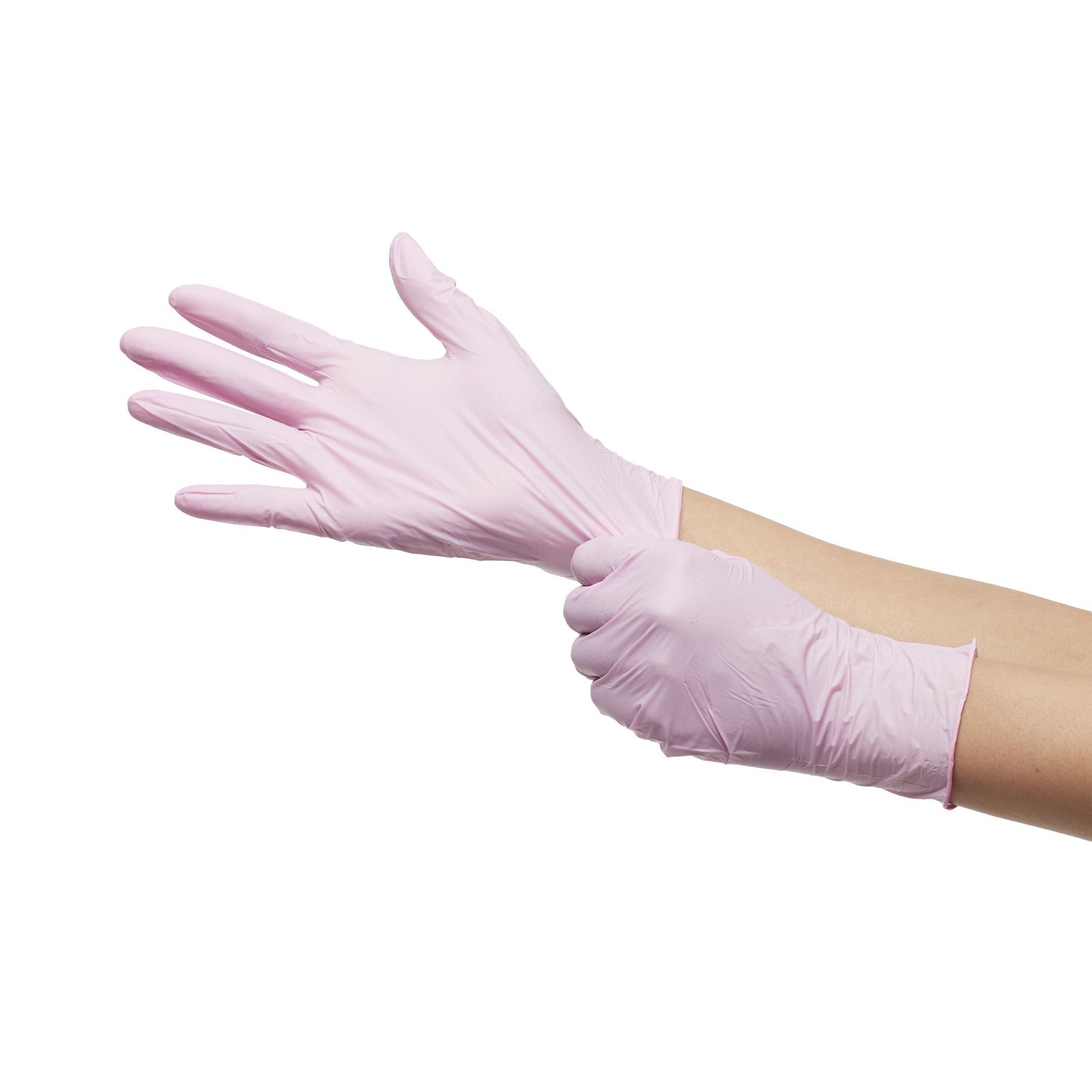 McKesson Pink Nitrile Nitrile Exam Glove Standard Cuff Length SMALL 250 per Box