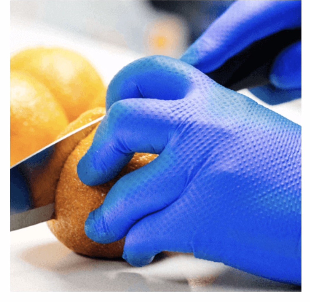 Ammex GWRBN49100 Gloveworks Blue Nitrile Powder Free Industrial Gloves, 6 Mil