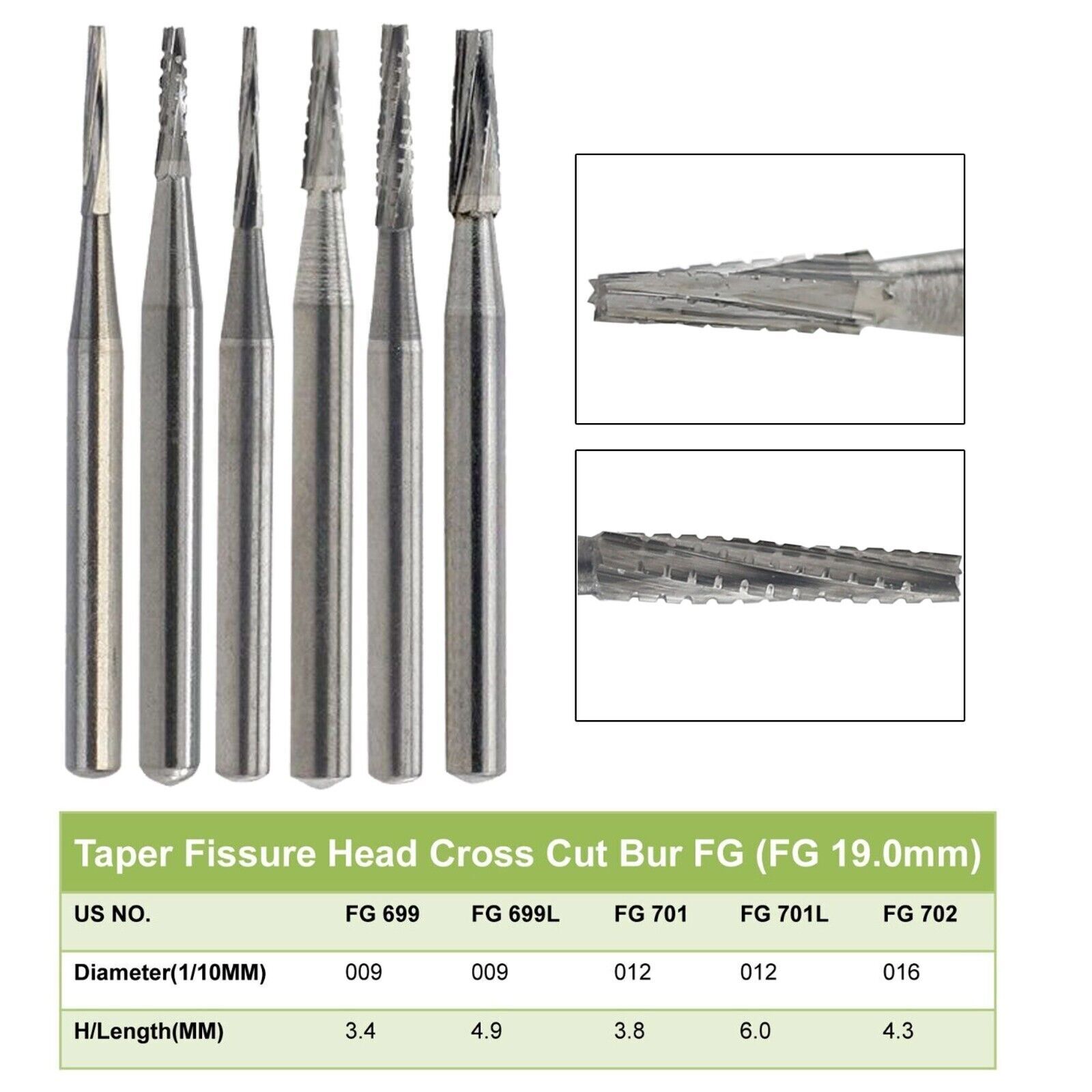 Wave Dental Carbide Bur FG330 Round 1/4 2 4 6 8 557 Friction Grip High Speed Bur