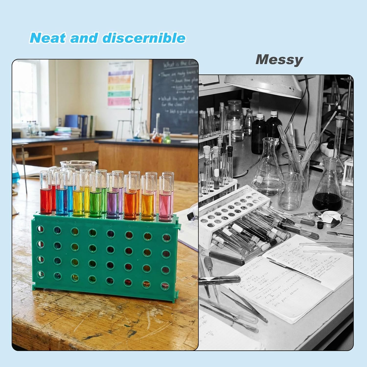 5 Pcs 4 Way Plastic Tube Rack Colorful Lab Tube Racks 0.5ml/1.5ml/2ml/15ml/50ml