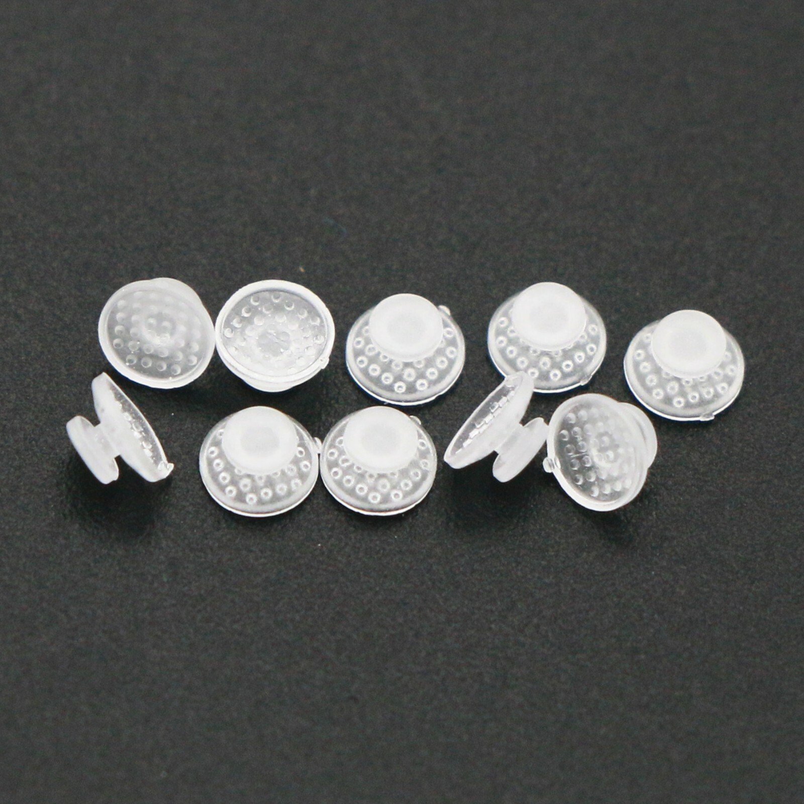 US 100 Pcs Dental Orthodontic Ceramic Lingual Button Bondable Round Base Clear