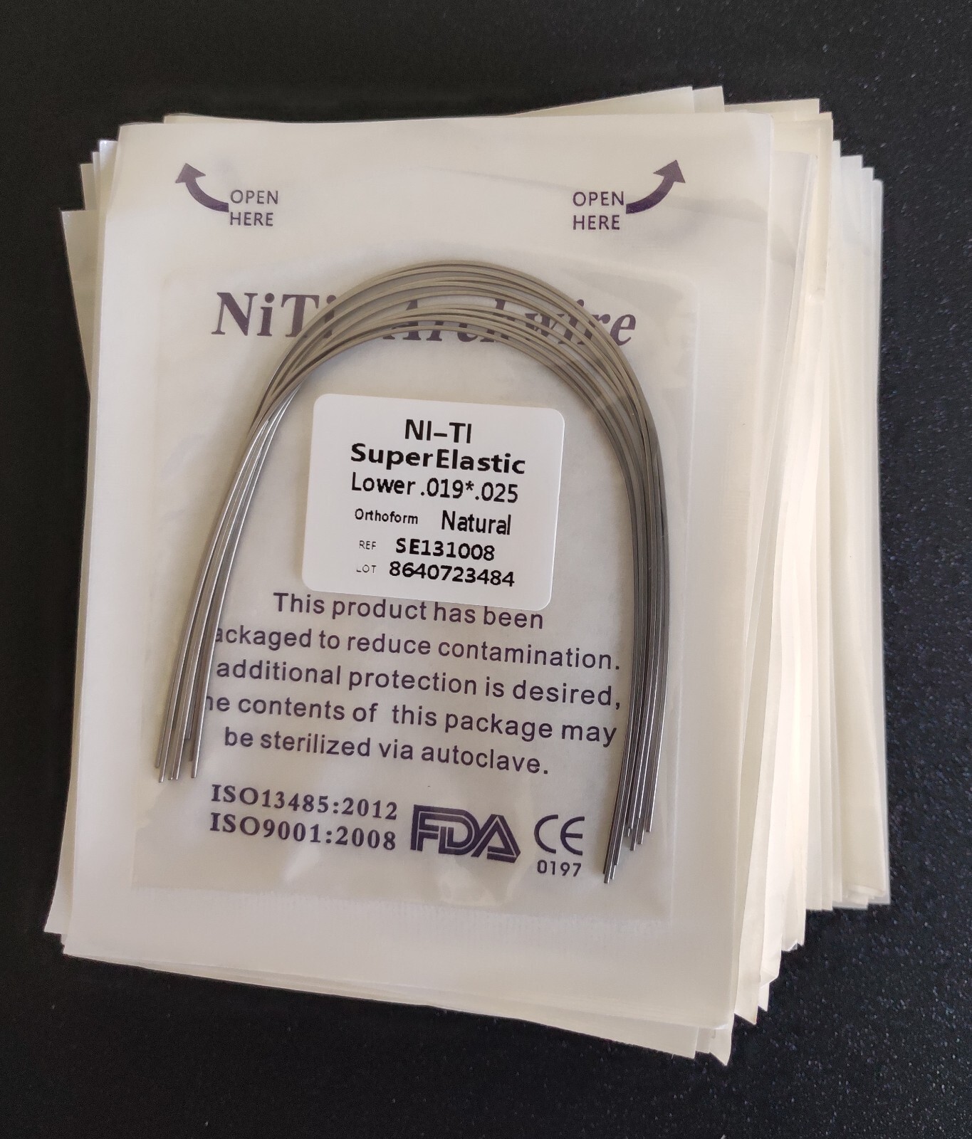 10pcs/Pack Dental Orthodontic Super Elastic Niti Arch Wire Rectangular Nature