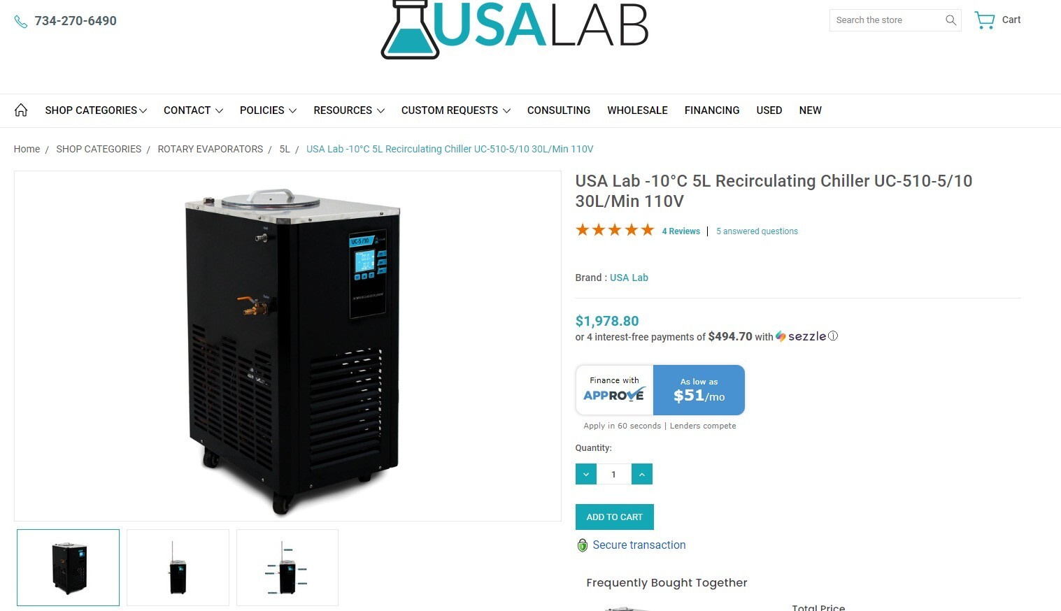 usa labs 5 liter turn key distillation and roto systems.