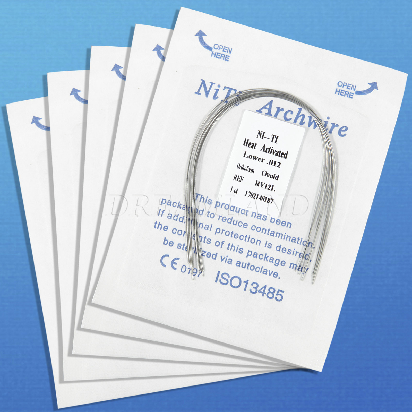 20Pack Dental Orthodontic thermal Activated Niti Round Arch Wire 012 Upper+Lower