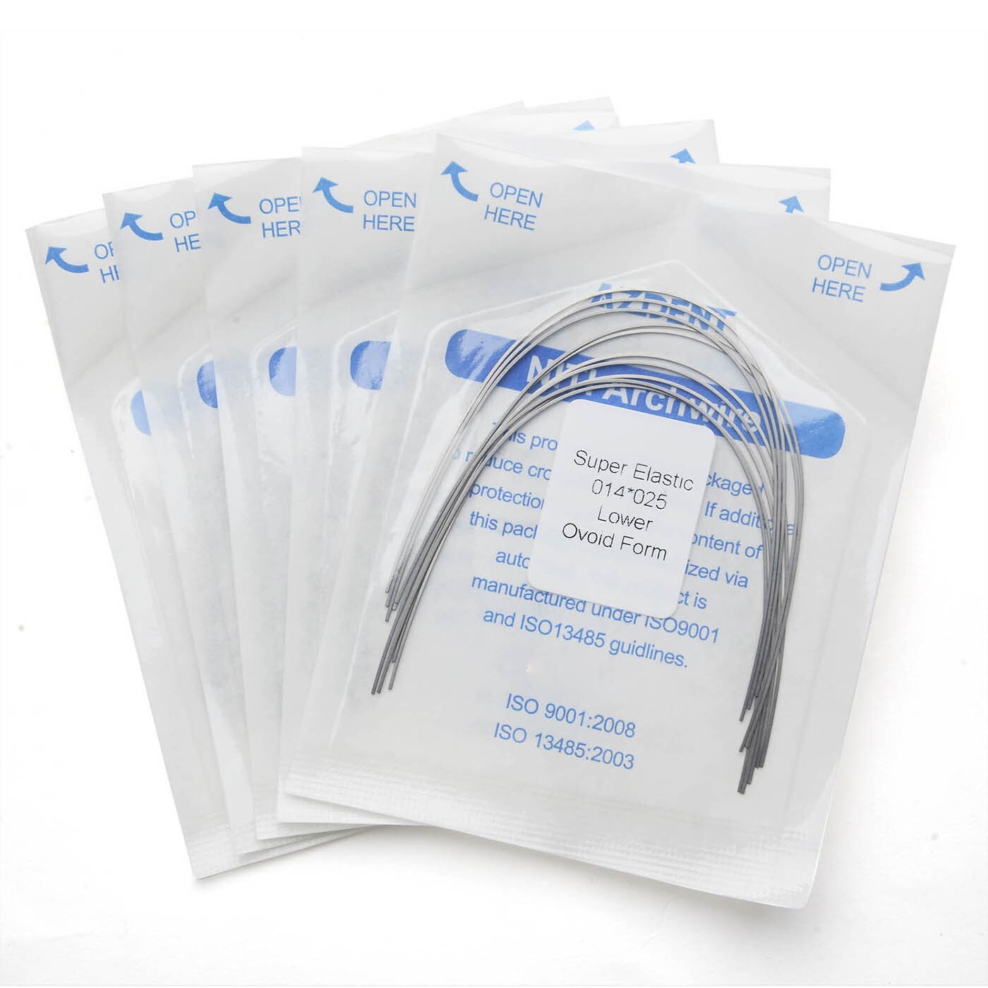 10PCS/PACK Dental Ortho Super Elastic Niti Arch Wires Rectangular Ovoid AZDENT