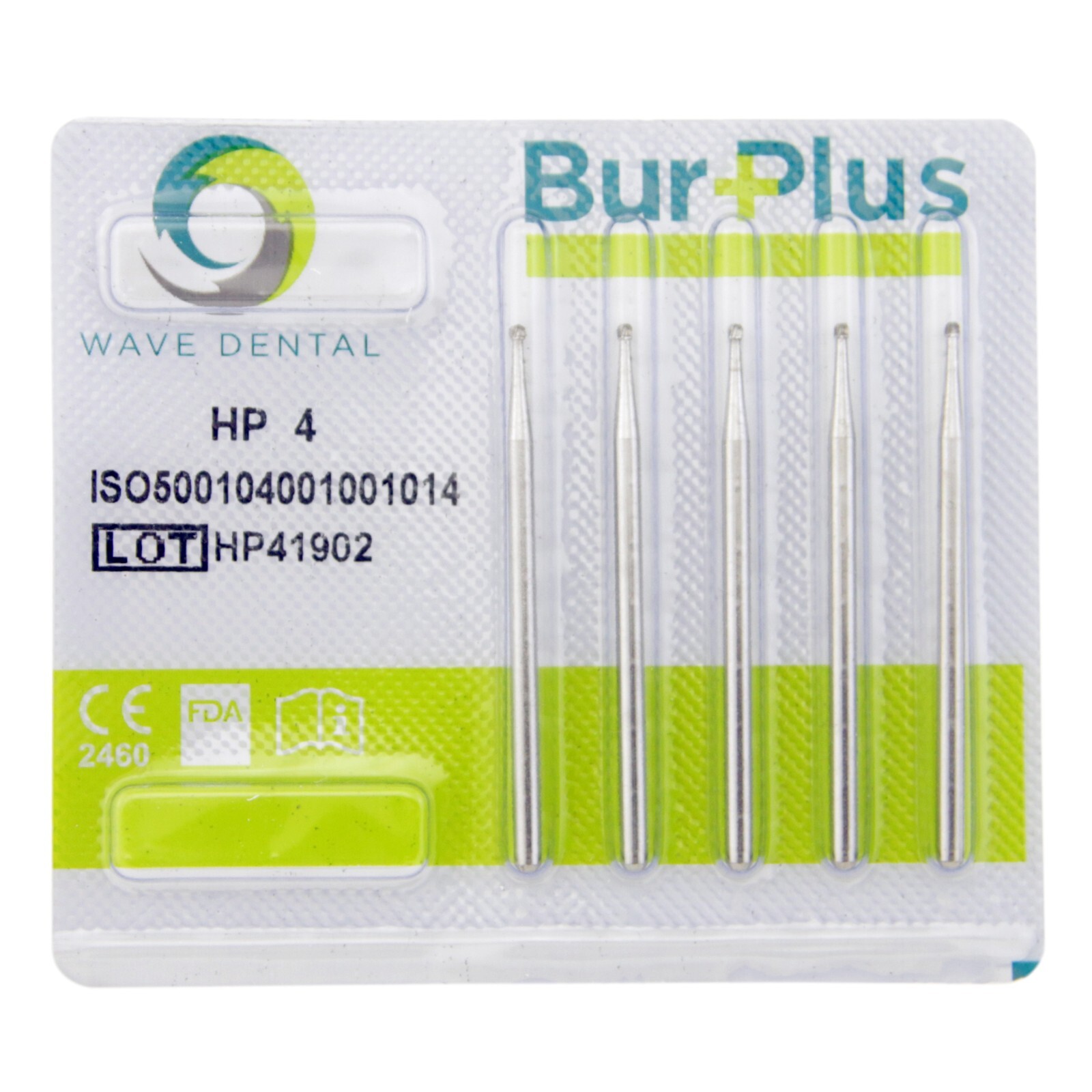 Wave Dental Tungsten Carbide Burs Round HP 44.5mm Shank for Straight Handpiece