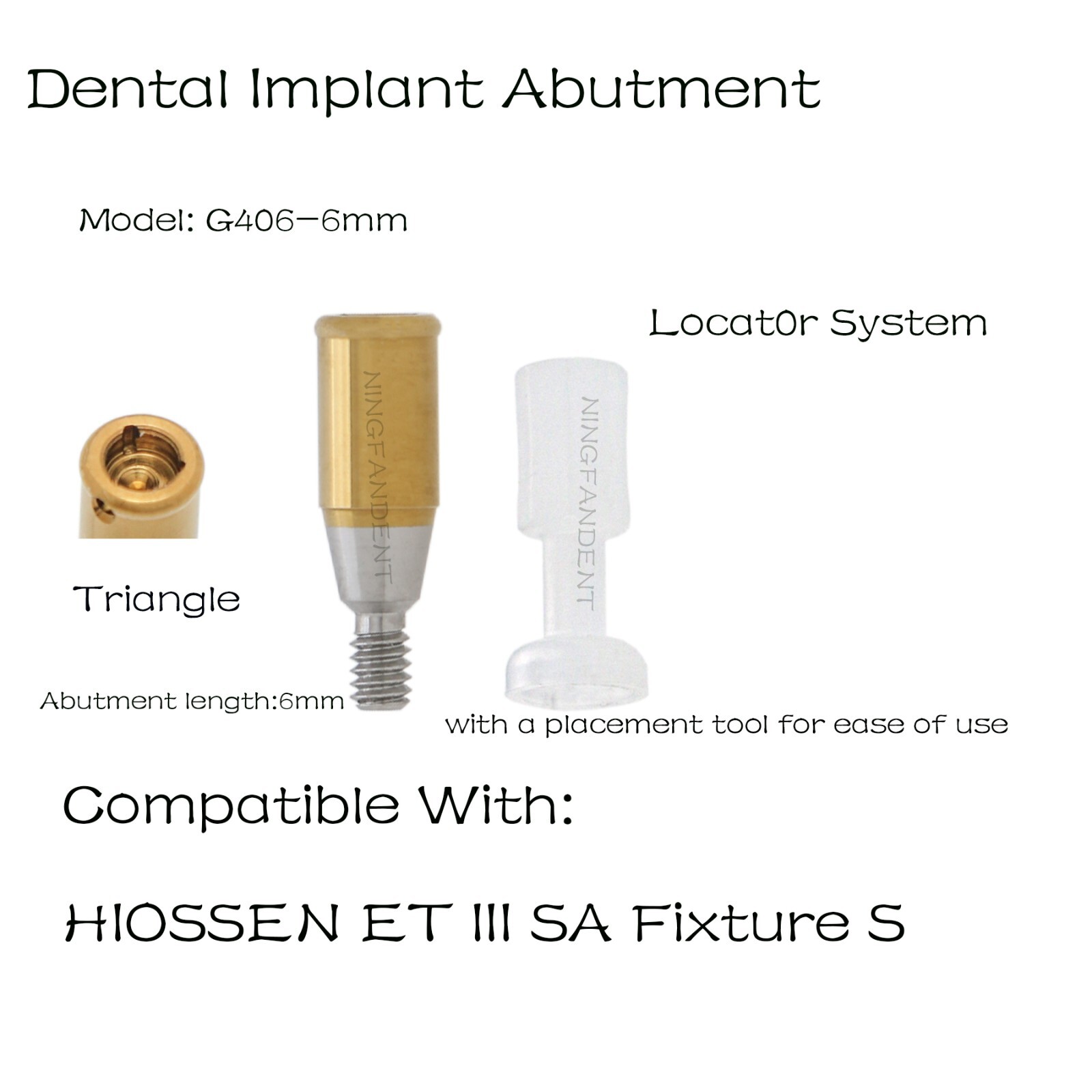 Implant Locat0r System Abutment 1-7.0mm GH For HIOSSEN ET III SA Ø3.7 Standard