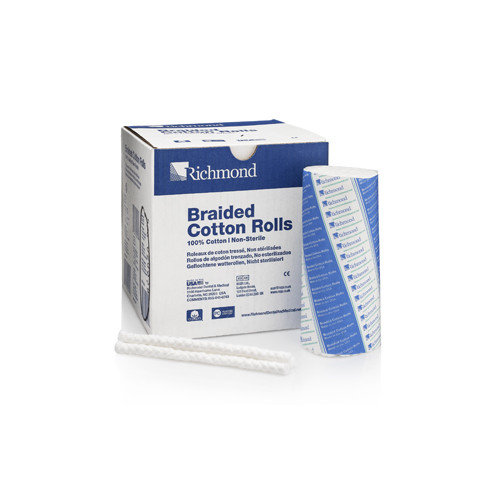 Richmond Dental 201213 Cotton Rolls Braided 6″ x 5/16″ Small Non-Sterile 200/Bx