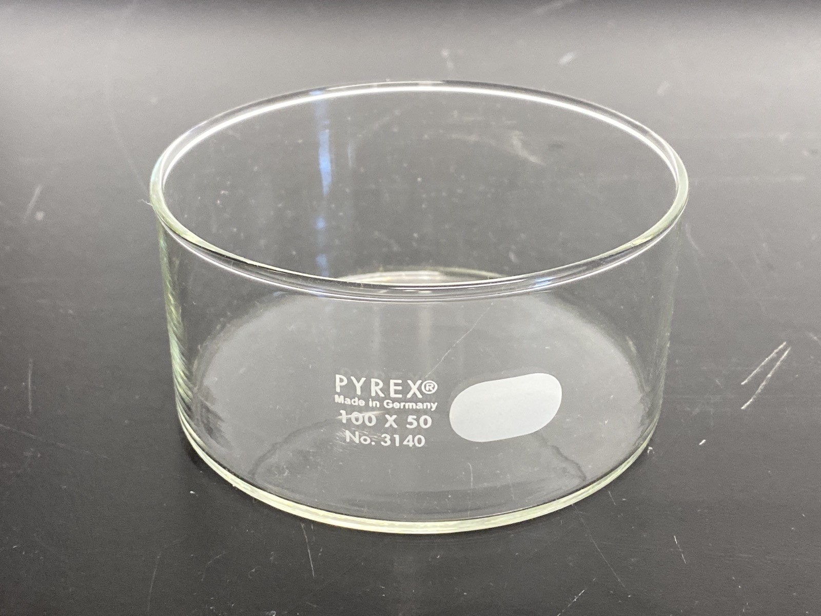 New (6/Pk) CORNING PYREX Glass 100x50mm 340mL Crystallizing Dishes 3140-100