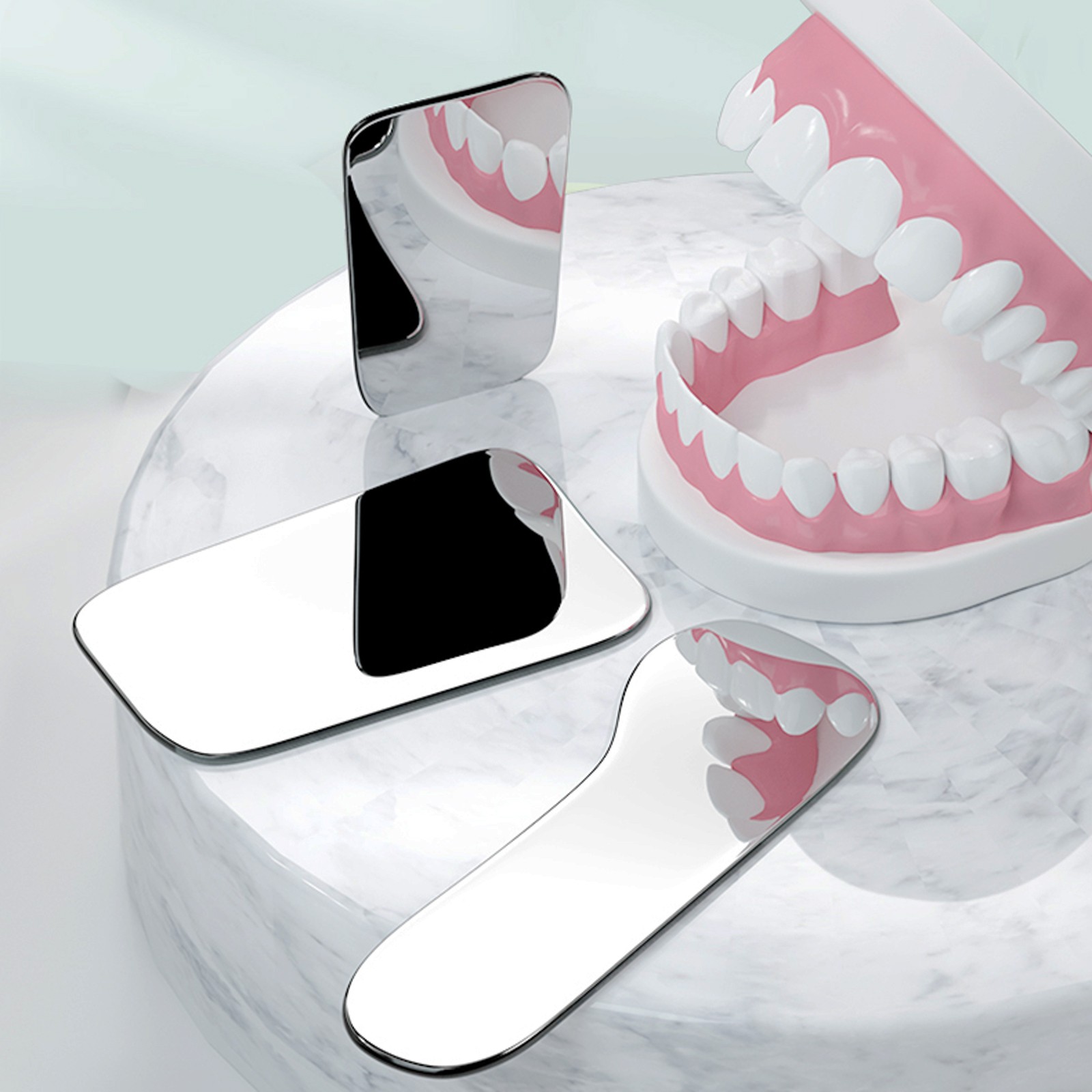 Dental Intraoral Orthodontic Occlusal 2Side Photographic Glass Mirror Photograpy