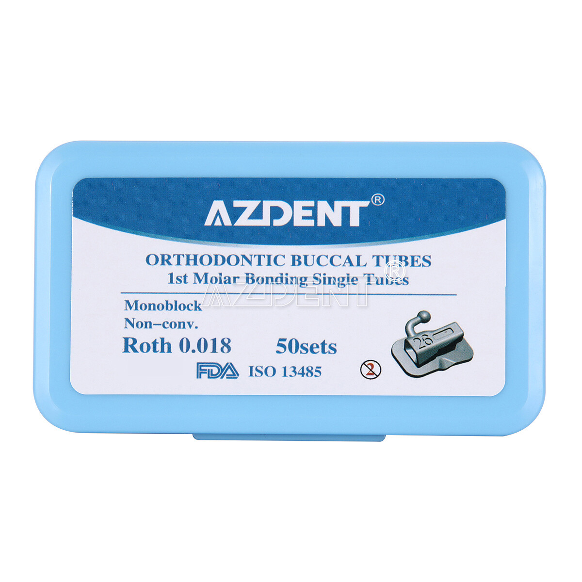 AZDENT Dental Ortho MIM Monoblock Brackets Braces Mini Roth MBT.022 /Buccal Tube