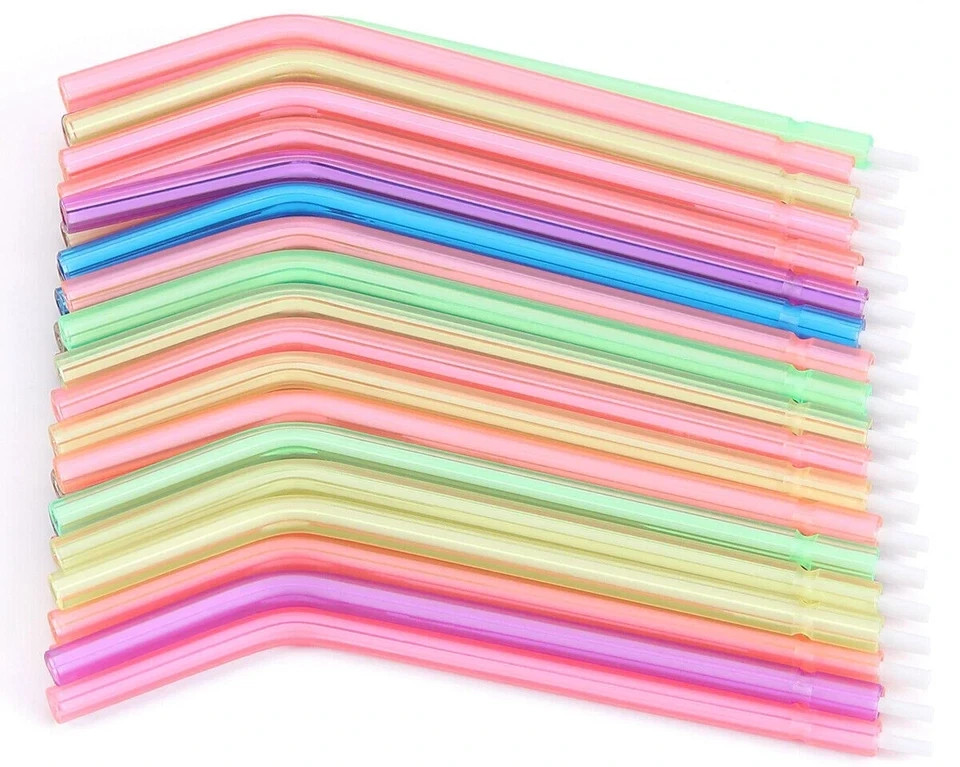 Dental Colorful Disposable 3-Way Air Water Syringe Triple Spray Nozzles Tips