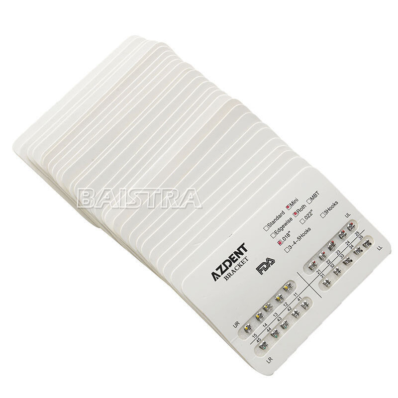 AZDENT Orthodontic Dental Brackets Braces Mini Standard Roth MBT.022/.018 Hooks