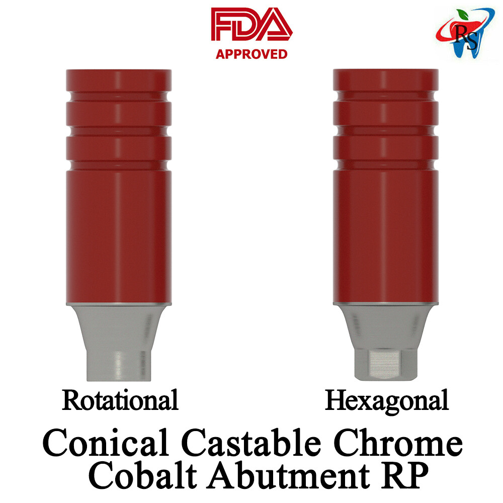 1pcs DSl Straight UCLA Conical Castable Chrome Cobalt Abutment RP Implant