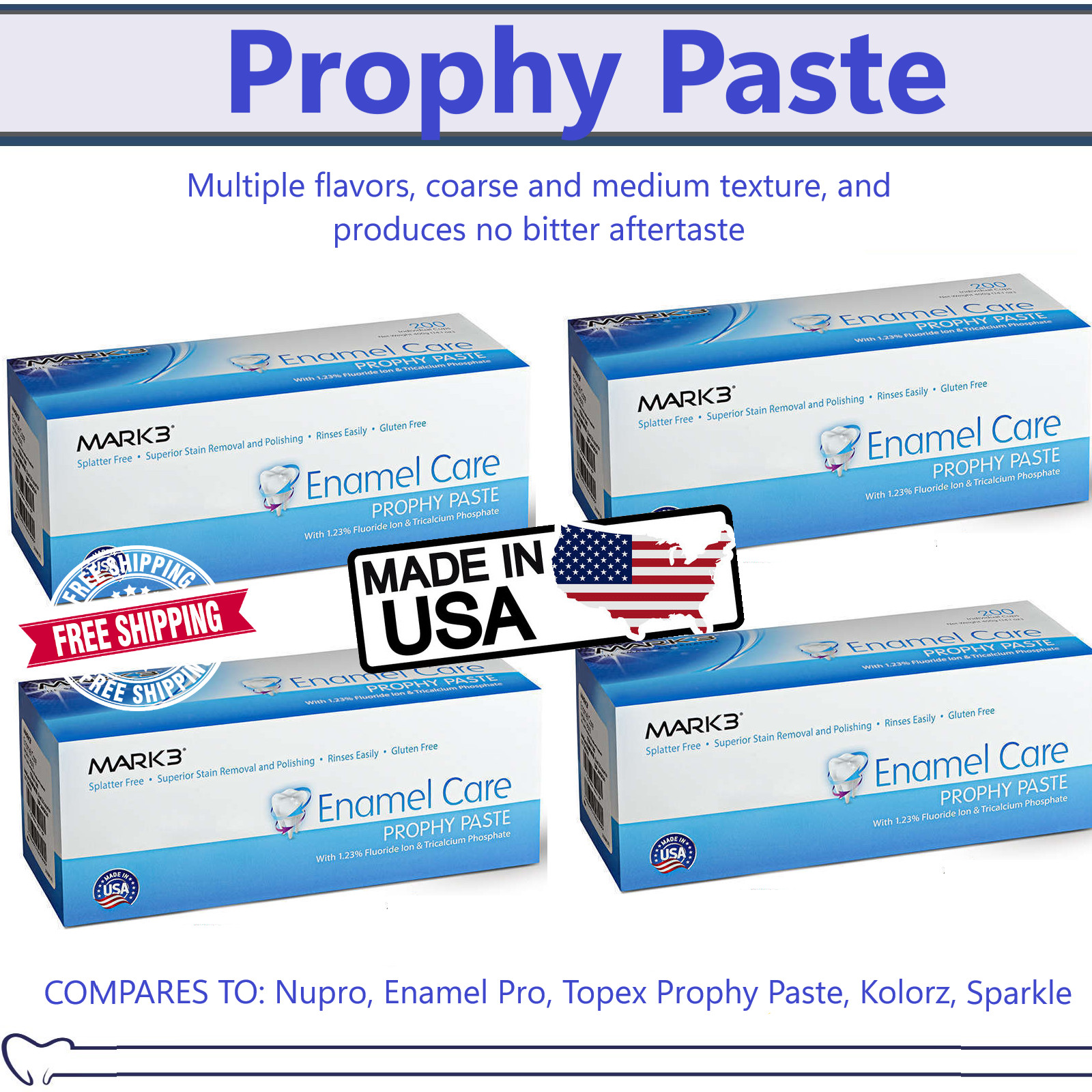 Prophy Paste Dental Prophylaxis Coarse Medium Fine Extra X-Coars up to 1000 cups