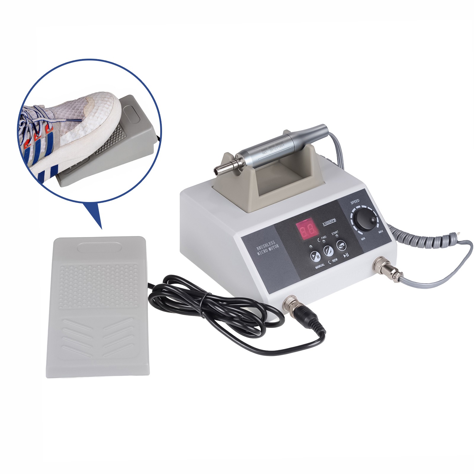 Dental Brushless Electric Micro Motor Polishing Machine+50K RPM E-type Handpiece