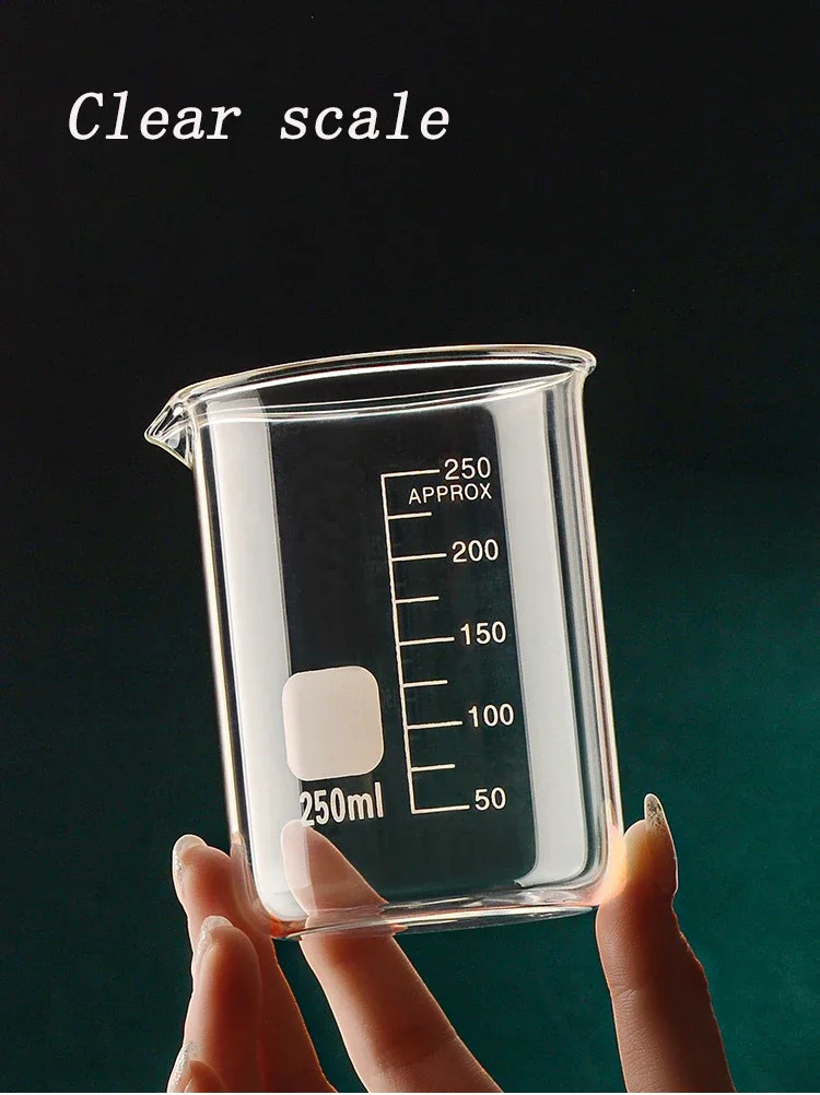 High Borosilicate Glass Measuring Cup – Heat Resistant Lab Beaker 50ml-500ml