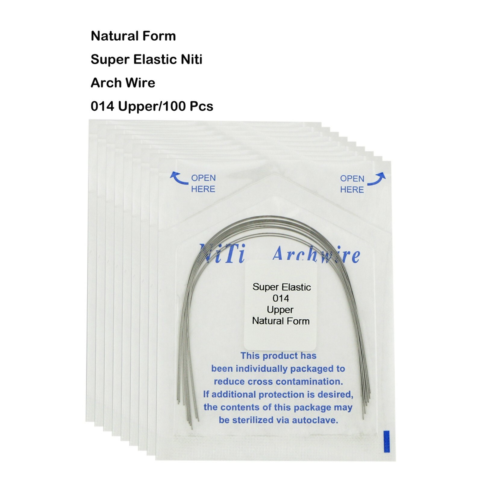 Dental Orthodonic Niti Arch Wire Natural Form Super Elastic Upper/Lower 012-020