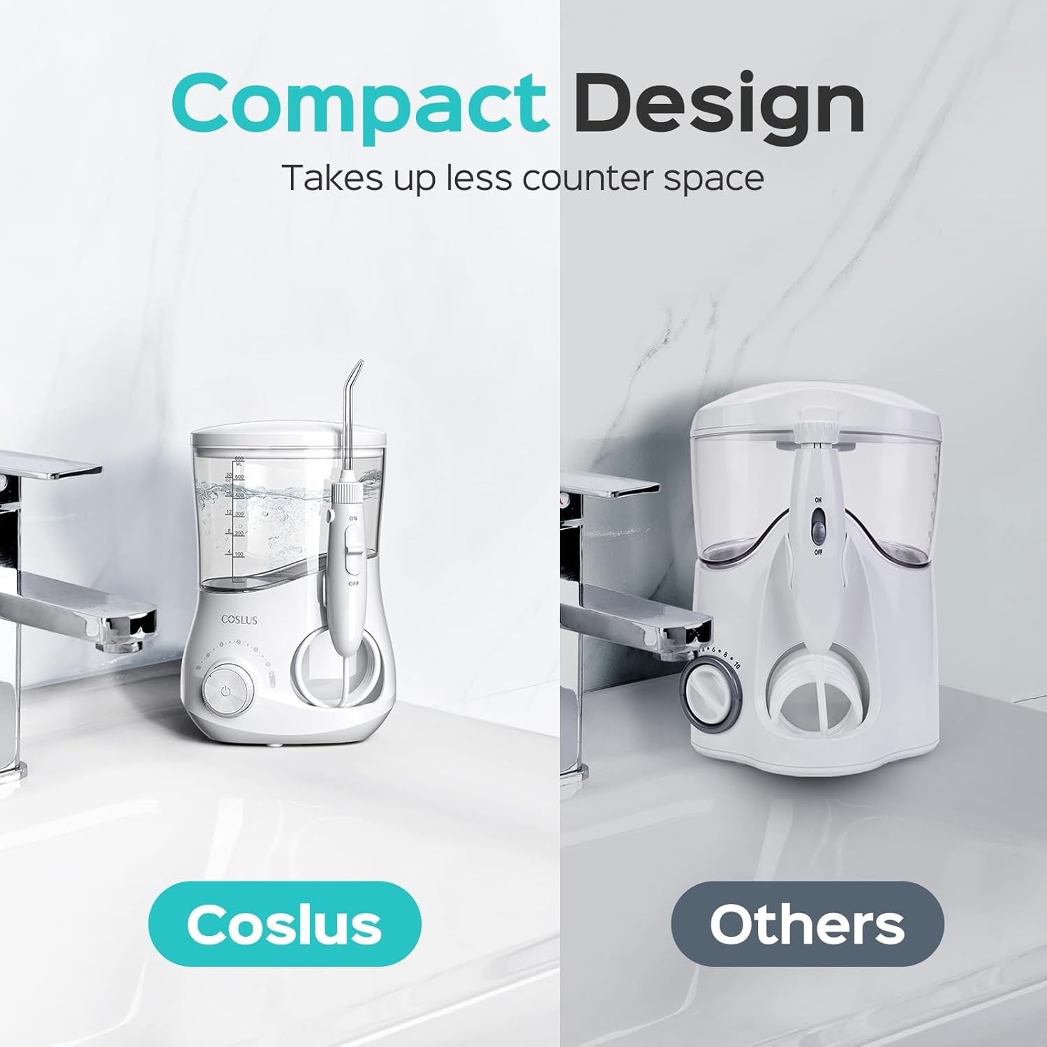 E1 Electric Water Flosser 12 Pressure Settings Dental Oral Irrigator with 5 Tips