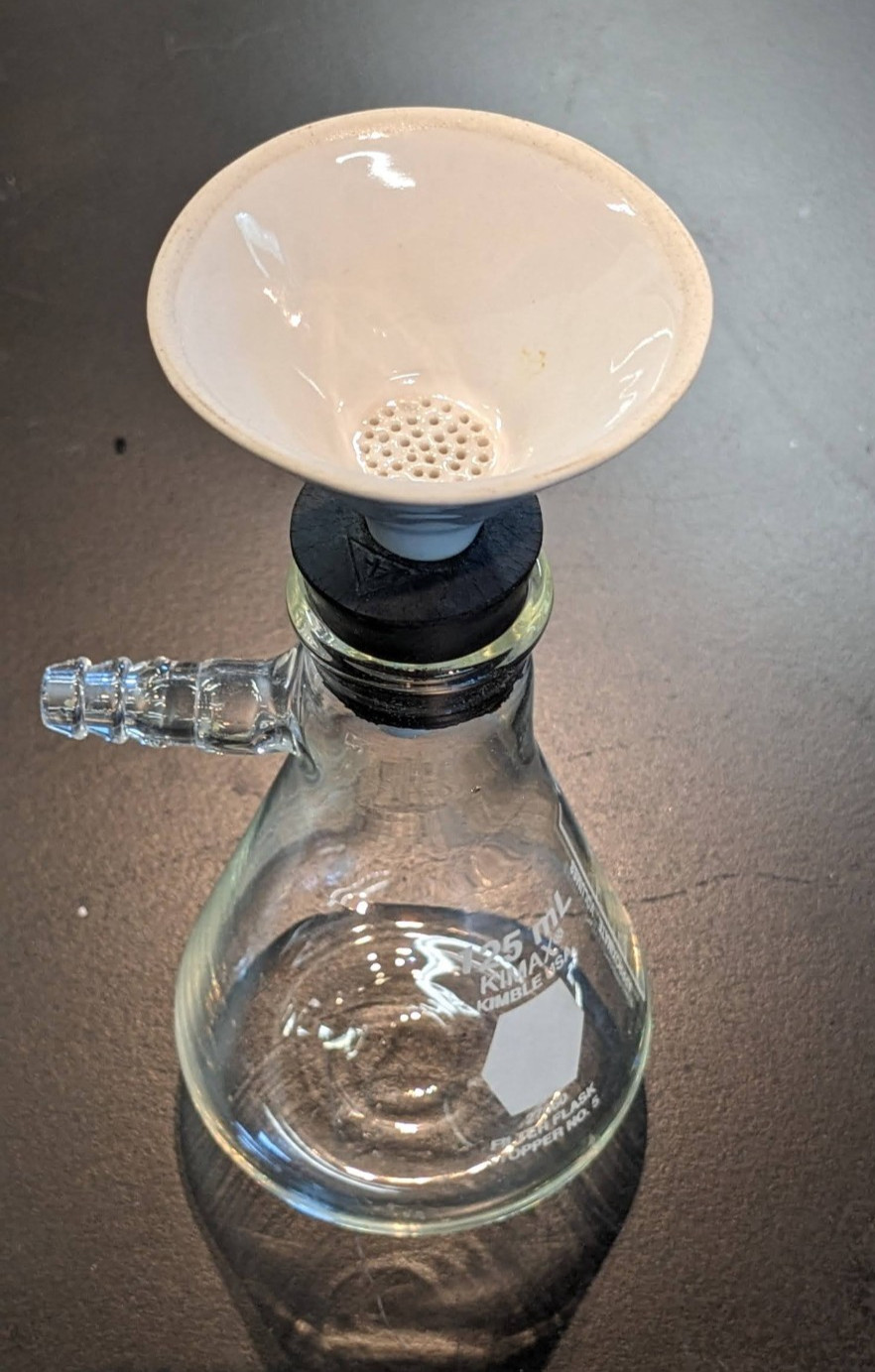 Buchner Funnel Kit w/ micro scale Filter & 125mL Vacuum Flask Adapter w/ stopper