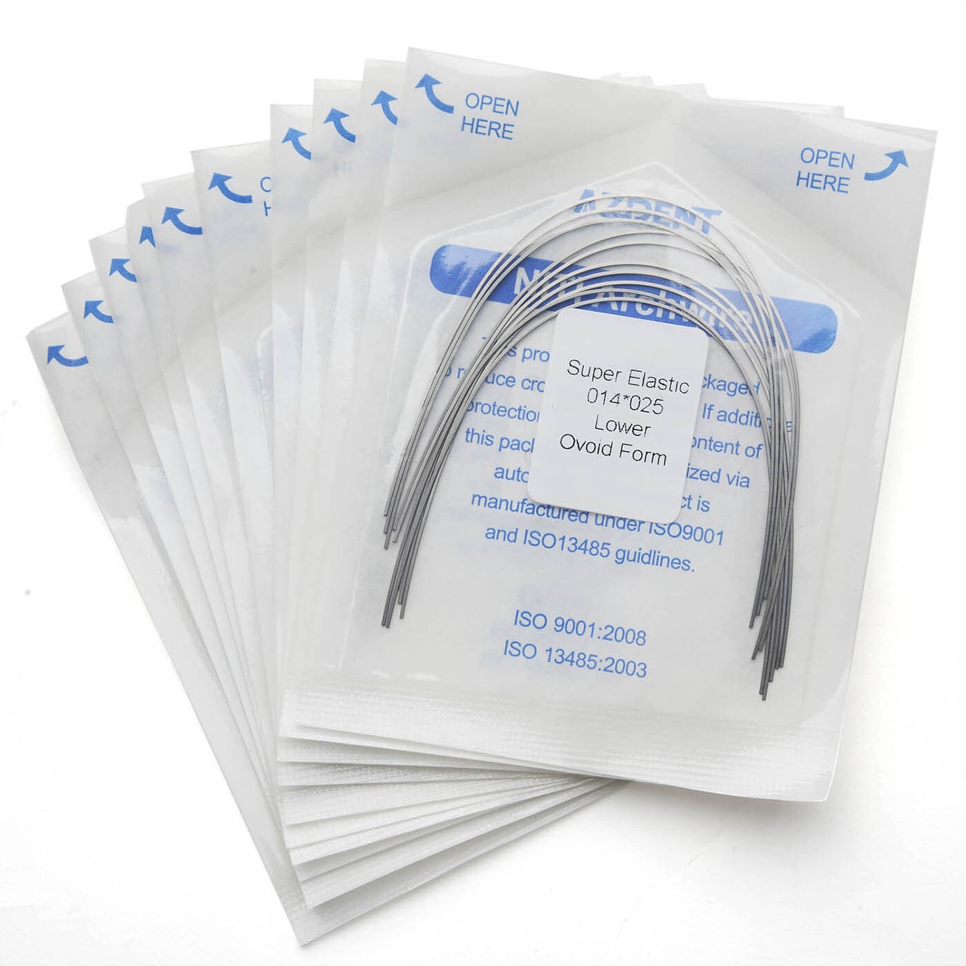 10PCS/PACK Dental Ortho Super Elastic Niti Arch Wires Rectangular Ovoid AZDENT