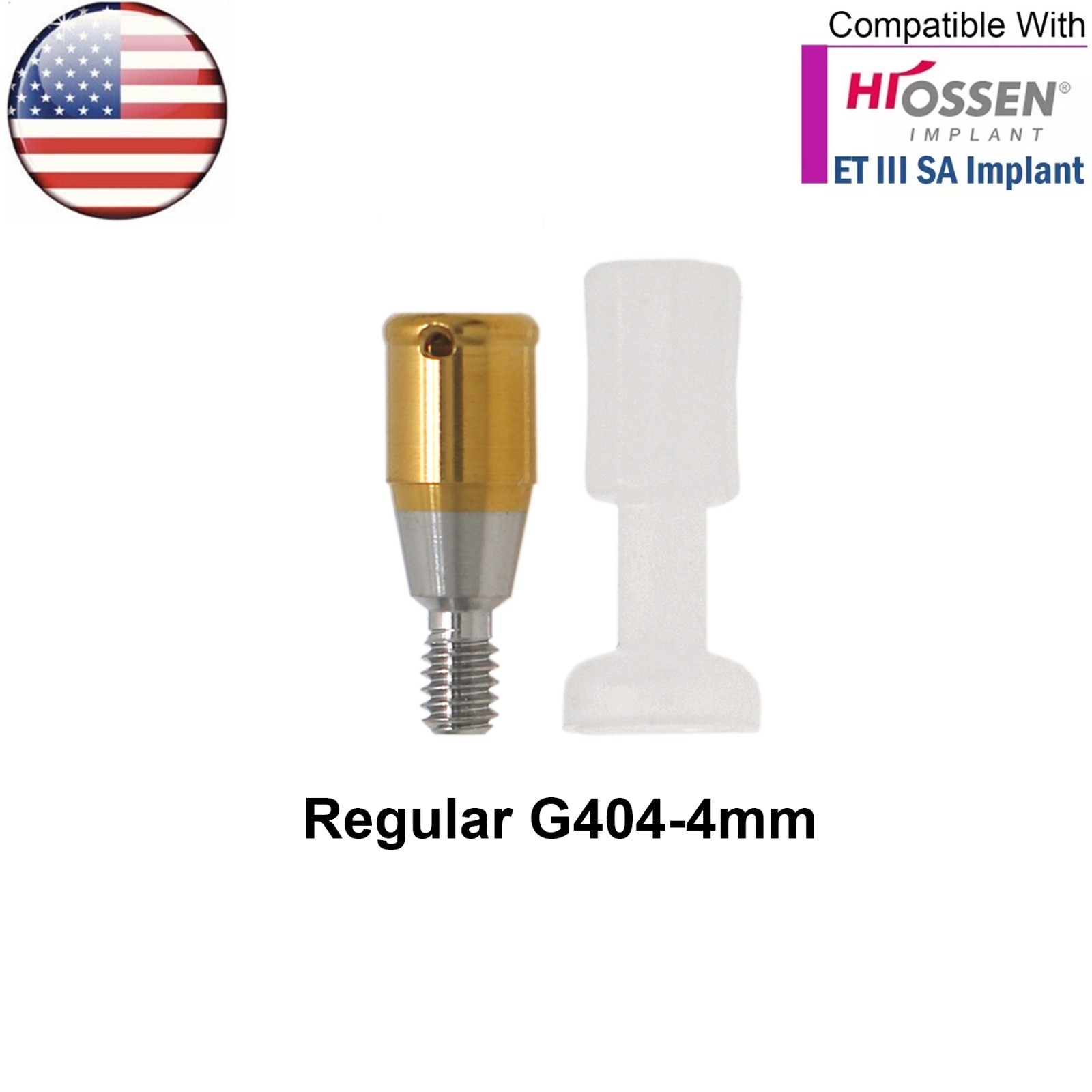 US Dental Overdenture Locator Abutment Regular & Male Caps For Hiossen Osstem ET