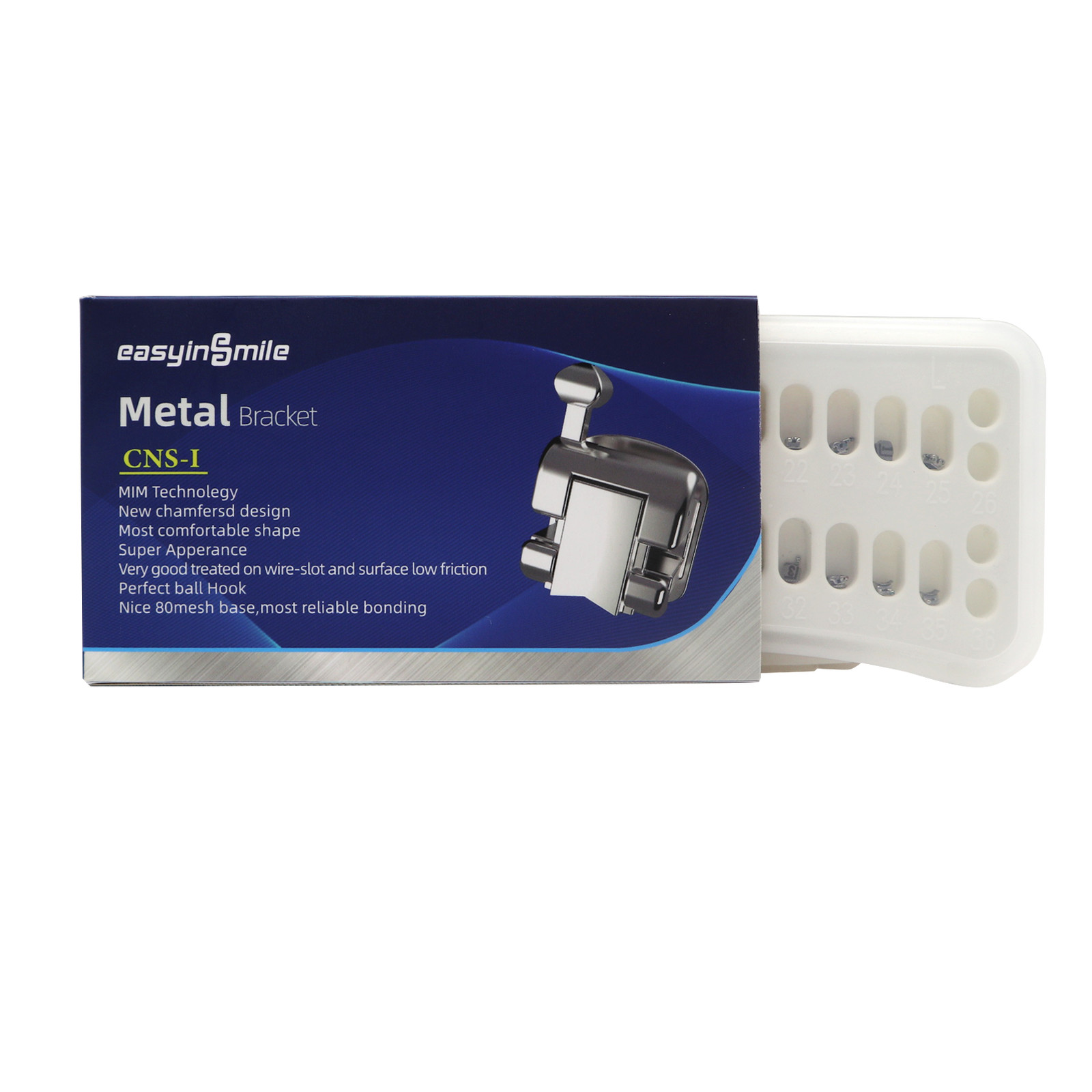 EASYINSMILE Dental self-ligating brackets Orthodontic metal brace ROTH/MBT &Hook