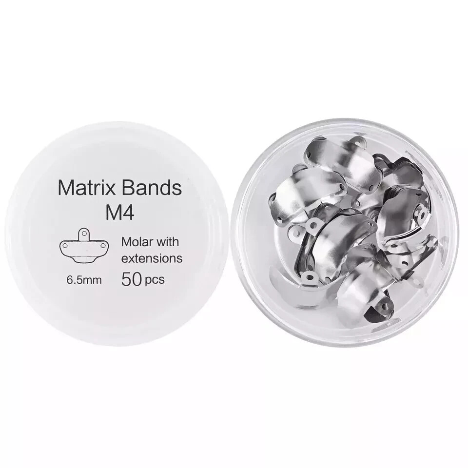 50Pcs/box Dental Sectional Matrix Bands M4 Metal Sectional Contoured Matrice