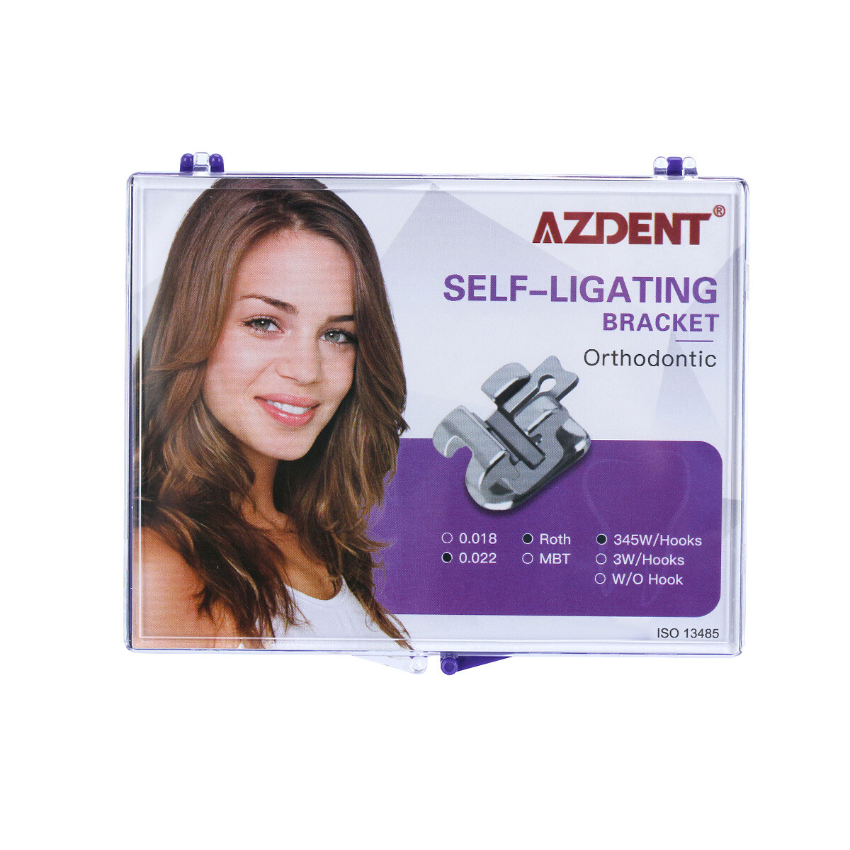 AZDENT Dental Self Ligating Bracket Braces 15 Types Mini Roth/MBT.022 345HK