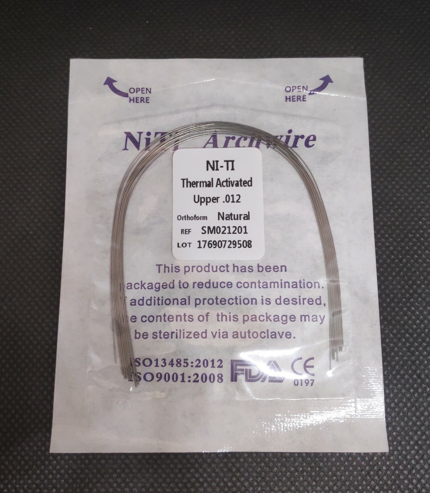 10 Packs Dental Orthodontic Thermal Activated Niti Round Arch Wires Natural Form