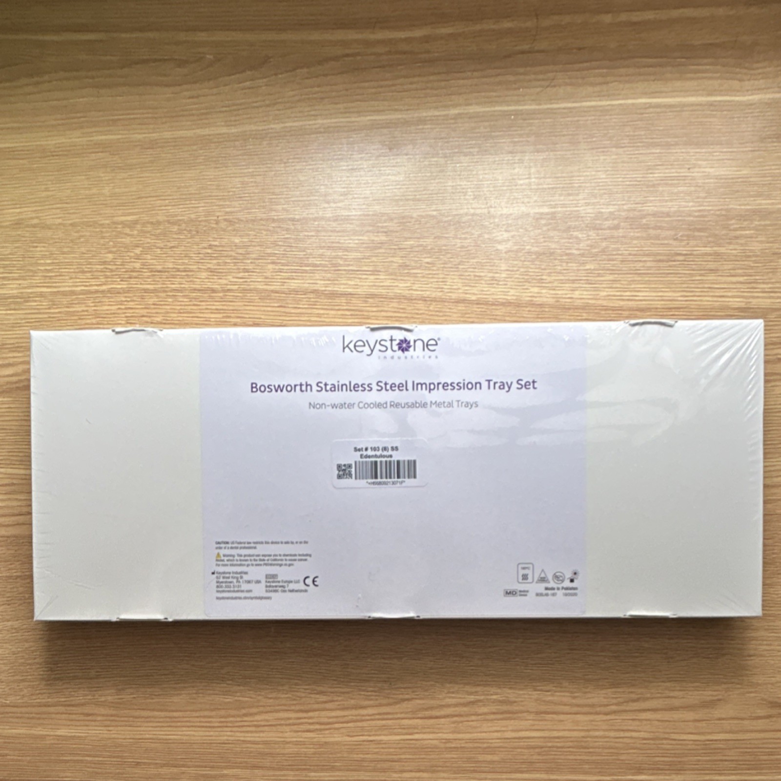 Keystone Bosworth Stainless Steel Dental Autoclavable Impression Tray Set of 8