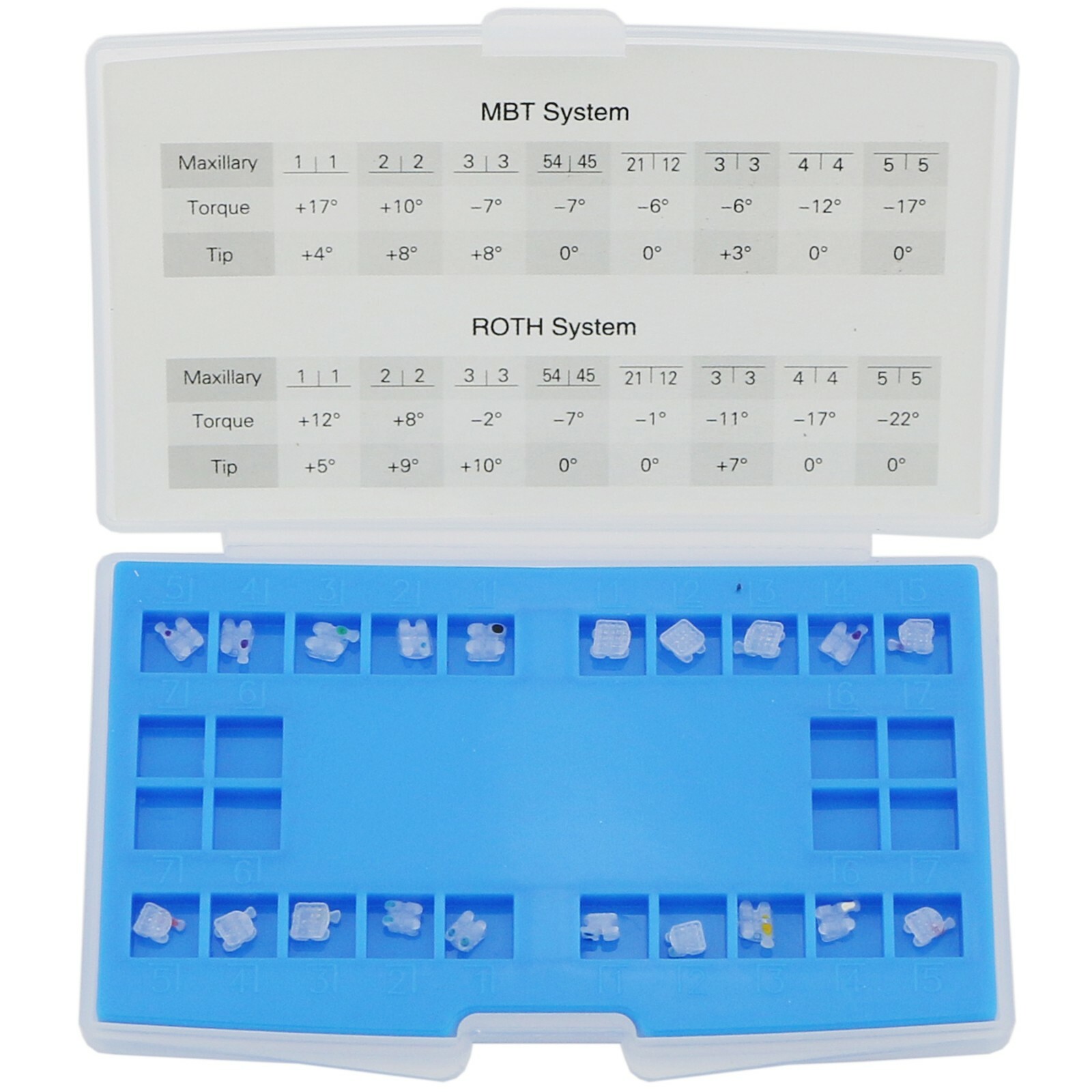 3M Style Dental Orthodontic Ceramic Bracket Braces Roth MBT .022 .018 Hooks 345