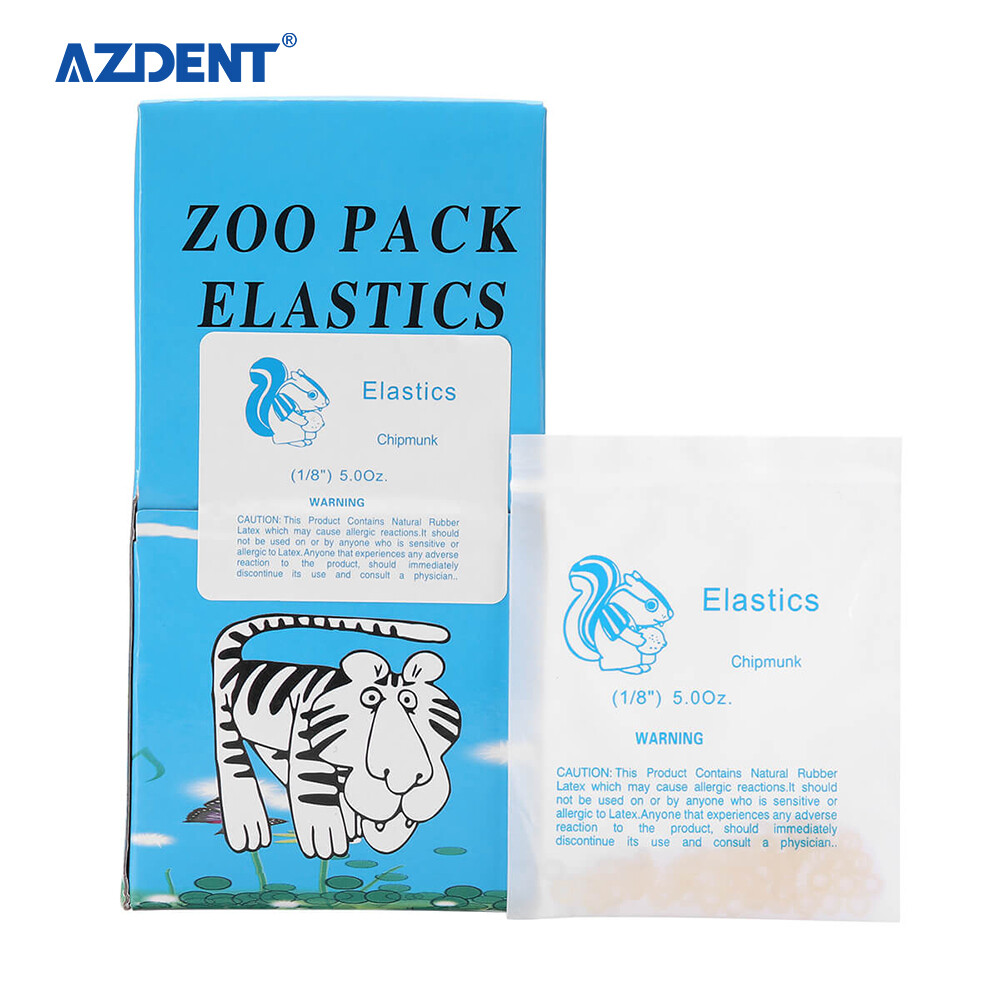 5000Pcs AZDENT Dental Orthodontic Elastics Rubber Bands Bracket Brace 3.5/4.5 OZ