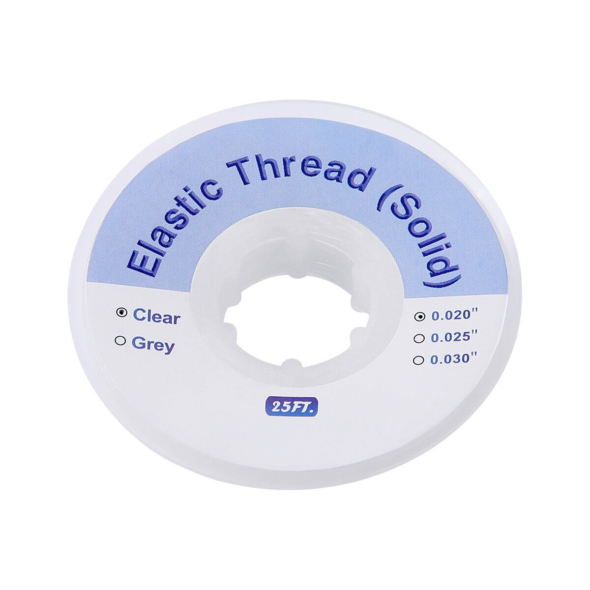Dental Orthodontic Solid Elastic Thread Traction Pulling 020 025 030 Transparent