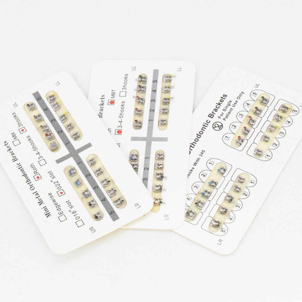 20 Pcs/Pack Dental Monoblock MIM Orthodontic Metal Brackets Braces Mesh Base