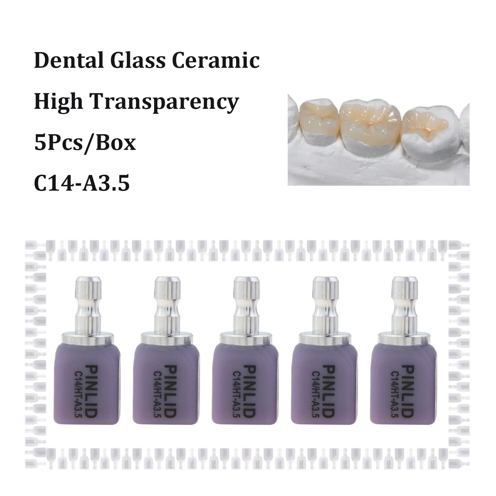 US C14 Ceramic Lithium Disilicate Blocks Cerec E.MAX CAD HT/LT A1 A2 A3 A3.5