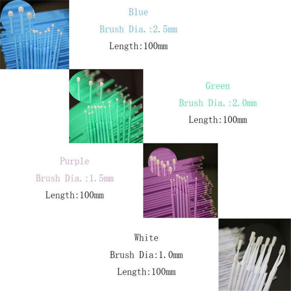 100 pcs/pack micro applicator micro brush Regular fine ultrafine dental beauty