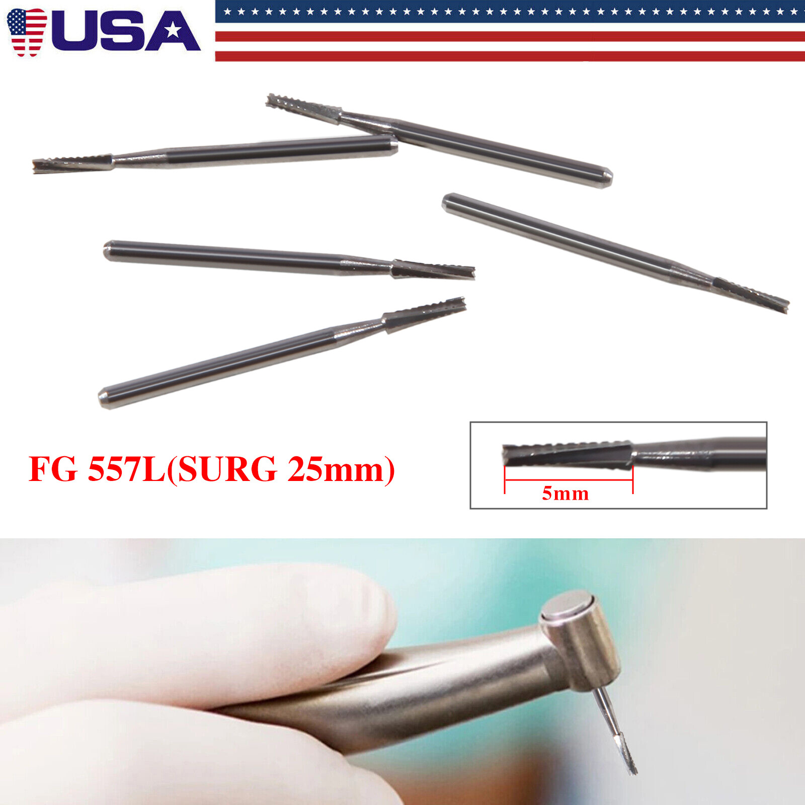 Yabangbang Dental High Speed Turbine Handpiece with 4 Hole Quick Coupler fit NSK