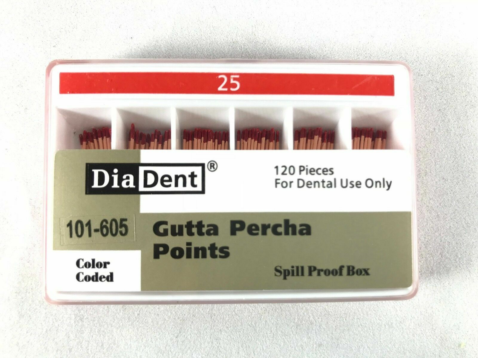 DIADENT Gutta Percha Points Endodontics (240 Pieces) All sizes Spill Proof 2 Box