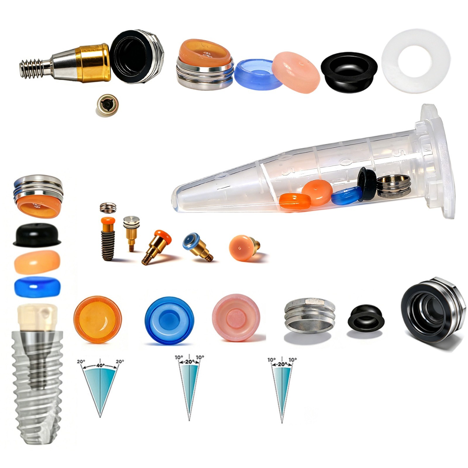 US Locator Extended Standard Range Inserts Retention cap For zest overdenture