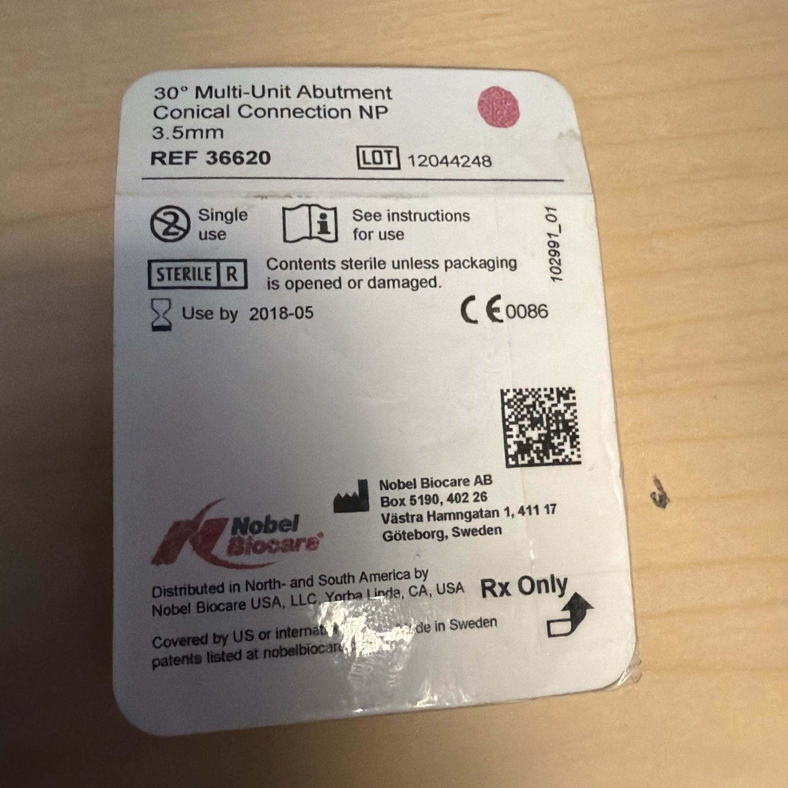 Nobel 30 Degree Multi-unit Abutment Plus Conical Connection NP 3.5mm
